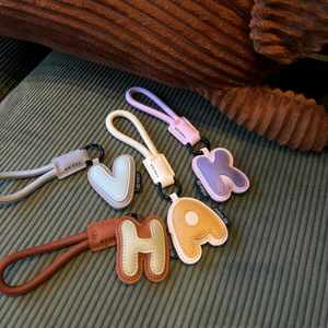 Promotion Customizable English Letters DIY <b>Personalized</b> Laser Printed Durable Exquisite PU Modern Style Minimalist Bag Pendant - Product Image 3