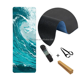 Tapis de Yoga en caoutchouc microfibre de voyage <span class=keywords><strong>Pilates</strong></span> Fitness imprimé à quantité minimale de commande bas 1mm Portable - Product Image 3