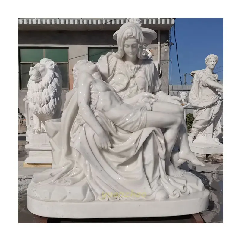 Decorazione esterna scultura in pietra vergine maria piangente con scultura gesù Peita Satue in vendita