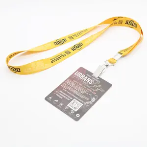 Customized Lanyards Full Color Printing Work ID Card Holder Sublimation Neck Keychain Polyester Lanyard With Custom Card