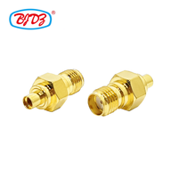 Kits de connecteurs coaxiaux MMCX mâle/femelle vers SMA mâle/femelle Adaptateur d'antenne coaxial Kit adaptateur coaxial SMA vers MMCX Adaptateur en laiton pur