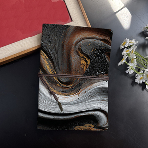 A6 cahier de travail à la mode livre Faux cuir couverture Durable reliure cahier de bureau pour les professionnels cadeau idéal pour <span class=keywords><strong>Studen</strong></span> - Product Image 2