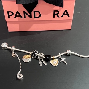 2026 Panjia 925 Silver Premium Jewelry Women's Chain &amp; Link Bracelet Fashion Classic <strong>Black</strong> Rose DIY Pendant Zircon <strong>Bead</strong> - Product Image 2
