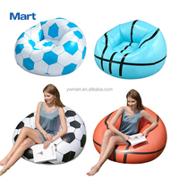 Fauteuil Gonflable Personnalisé en PVC pour le Camping, la Plage, la Piscine et les Fêtes Estivales, Motif Football/Basketball – Vente en Gros