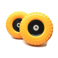 Roues en mousse PU colorées 10x3.50-4, les plus populaires aux États-Unis, compatibles FBA, grande capacité de charge, pour chariot à roulettes