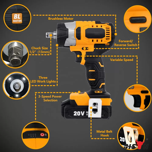 Diosa eléctrica 205N. M sin escobillas 20V batería herramientas eléctricas inalámbricas Llave de impacto eléctrica destornillador eléctrico - Product Image 3