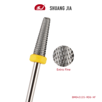 SHUANGJIA Mini 5 en 1 Embouts de ponceuse à ongles, embout conique à pointe plate, outil de dépose de gel, accessoires de manucure pour ponceuses électriques