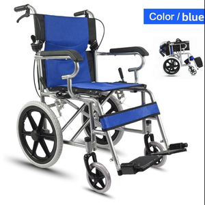 AMAIN Fauteuil roulant manuel pliable en acier inoxydable <span class=keywords><strong>pour</strong></span> la réadaptation des personnes âgées Fauteuil roulant léger - Product Image 2