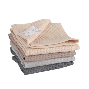 قطعة قماش قطنية متعددة الاستخدامات غير خادشة للسطح بنسيج وافل ناعم للتنظيف - Product Image 1