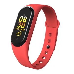 Pulseira inteligente m4 com display oled, bracelete smart à prova d' água com acompanhamento fitness