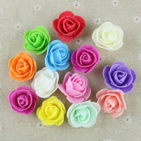 Ours en roses fait main DIY, décoration de mariage et de maison, mini fleurs artificielles en mousse PE, 3,5 cm, durée de vie de 3 ans