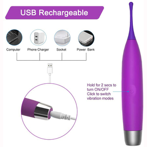 Hochfrequenz-Klitorisvibrator mit 2 Silikon-Aufsätzen, leistungsstarker Klitoris-G-Punkt-Nippel-Stimulator für schnellen Orgasmus, Sexspielzeug - Product Image 2