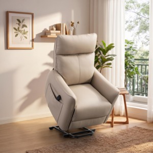 Poltrona Reclinabile Elettrica Moderna e Confortevole in Tessuto con Funzione Massaggio - Product Image 1