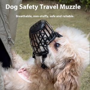 Conjunto de Correa y Bozal de Nailon para Perro, Anti-Mordidas, Diseño de Pico de Pato, Patrón Sólido, Ecológico, Duradero, Accesorio para Mascotas con Cinta para Cachorros - Product Image 3