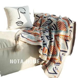 Bohemian selimut rajut gaya Nordik, untuk penggunaan rumah etnik, selimut rajut, syal rajut, ujung tempat tidur, penutup Sofa untuk selimut berat - Product Image 5