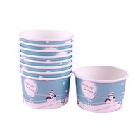 Gobelets à glace jetables en papier kraft à paroi simple de 12 oz avec logo personnalisé, gobelets à yaourt et à glace
