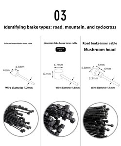 Câble de frein intérieur de vélo TRLREQ, revêtu, surface lisse sans friction, universel, pièces de câble de vitesses pour cyclisme, noir - Product Image 6