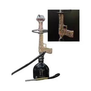 Factory Price Luxury 78CM Hookah Gun shape Smoking Shisha with 9 colors for Wholesale Premium Resin Hookah