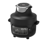 Friteuse à air électrique à commande numérique moderne avec une capacité de 3,5 à 4,0 L, en verre antiadhésif, facile à nettoyer, pour usage domestique et hôtelier, garantie d'un an