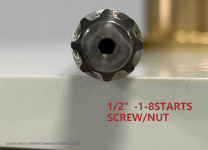 Tornillo de Plomo Industrial ACME (29) ° 1/2"-10TPI RH/LH Acero al Carbono Galvanizado Mecanizado Personalizado - Product Image 4
