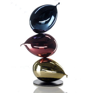 <span class=keywords><strong>Sculpture</strong></span> de ballon en métal à vendre, en acier inoxydable fait à la main, <span class=keywords><strong>sculpture</strong></span> de ballon d'art populaire moderne en or, décoration de la maison plaquée - Product Image 2