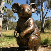 YOUFNE Statue de koala réaliste grandeur nature en métal bronze cuivre laiton pour la décoration extérieure de jardin et de parc