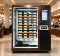 Distributeur automatique de boîtes à lunch commerciales avec stockage et récupération par le client
