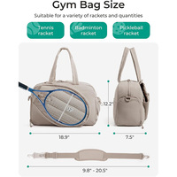 Vente en gros de sac à main tennis élégant de créateur de mode sac de raquette de sport multifonctionnel