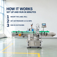 Machine d'étiquetage verticale sur pied en acier inoxydable haute performance pour bouteilles rondes, destinée aux lignes de produits cosmétiques et alimentaires