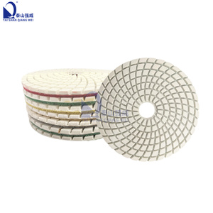 Disques de polissage <span class=keywords><strong>diamant</strong></span>és de 4 pouces, épaisseur 3 mm, pour utilisation à l'eau sur pierre, marbre, granit, quartz, terrazzo et sols en béton - Product Image 3