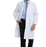 Blouse de laboratoire à manches longues 100% coton antistatique, respirante et anti-rides pour laboratoire médical pharmacie