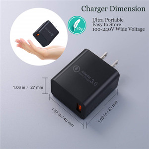 Cục Sạc Điện <span class=keywords><strong>USB</strong></span> 3.0 Sạc Nhanh Bộ Chuyển Đổi Sạc Điện Thoại Di Động Nhanh 18W Di Động Cho iPhone Samsung Bộ Sạc Không Dây - Product Image 3