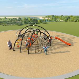 Red de escalada comercial para parques infantiles, tipo telaraña, de cuerda, para exteriores, equipo para niños, estructura piramidal de carga - Product Image 5
