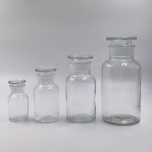 Bouteille à réactifs en verre ambré transparent à large ouverture, hermétique, avec bouchon en liège, sérigraphiée Hebei, pour pharmacie – Meilleures ventes - Product Image 2