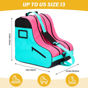 Zapatos de patinaje sobre ruedas de tamaño universal personalizado Bolsas de cuchillas de almacenamiento <span class=keywords><strong>Bolsa</strong></span> de <span class=keywords><strong>patines</strong></span> de hielo transpirable - Product Image 2