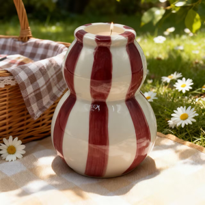 Candelero Redondo de Cerámica Moderno Hecho a Mano con Impresión en Relieve de 4 Colores para Decoración del Hogar <span class=keywords><strong>Jalo</strong></span> JE1942 - Product Image 6