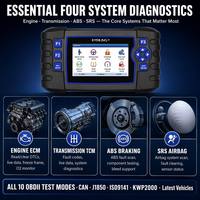 Escáner OBD2 UDIAG A300 de 4 Sistemas, Lector de Códigos, Herramienta de Diagnóstico para Motor, Transmisión, ABS, SRS, 6 Funciones de Reinicio, Aceite, EPB, TPMS para Auto y Camión
