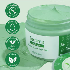 Hassas akne cilt gözenek rafineri için özel buzul kil maskesi antibakteriyel çay ağacı yağı üçlü asit karmaşık zulüm içermeyen yüz - Product Image 6
