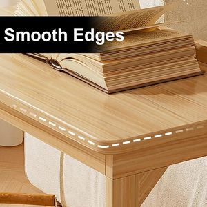 Vintage <b>Wood</b> Adjustable Movable with Wheels Table Multifunctional Sofa Coffee Side Table Portable Laptop <b>Desk</b> Stand - Product Image 3