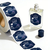 Étiquettes en papier synthétique personnalisées, impression d'autocollants adhésifs pour flacons de parfum, marque haut de gamme PT