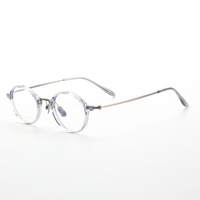 Lunettes de lecture anti-lumière bleue avec monture en titane - Design rétro léger et tendance en titane pur doré