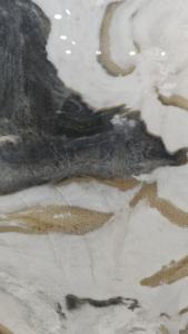 Glassa in porcellana con linea dorata lucida 60*120*1mm interno popolare nero di lusso pavimento da parete senza filo - Product Image 3