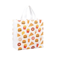 Sac alimentaire non tissé laminé avec logo personnalisé, sac promotionnel pour supermarché