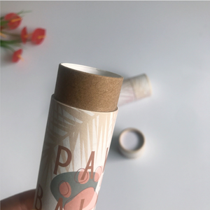 Biodegradable White Kraft Cardboard Deodorant Push up Paper Tube Packaging Vanishing Printing for Lip Balm <b>Container</b> Custom Size - Product Image 3