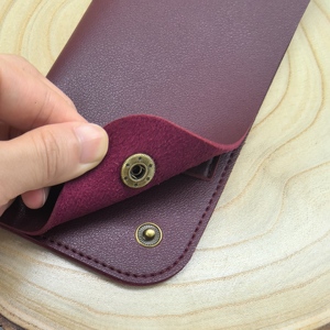 Personalized PU Leather Durable Foldable Lightweight Scissor Pouch Bag Professional Barber Scissors Display Holder Case - Product Image 5