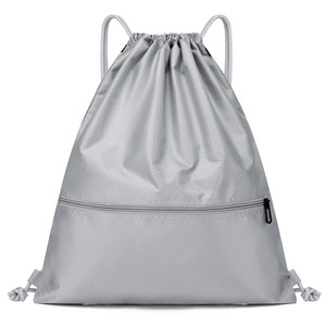 CCH Customized logo outdoor sports pure-color <b>drawstring</b> double-shoulder polyester <b>bag</b> - Product Image 2