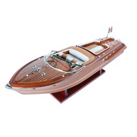 B085 - Modèle de bateau à moteur de luxe en bois Riva Aquarama peint à la main en cèdre pour décoration et exposition nautique