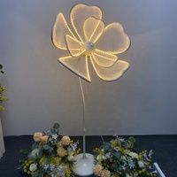 Mf-l274wedding lampu bunga Led tipe berdiri lampu panggung dekoratif lampu dekorasi acara pernikahan bunga buatan sutra 1.5kg