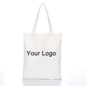 Bolsa de Tela de Algodón Personalizada al por Mayor de 30-50cm con Logotipo Impreso, Bolsa de Compras Reutilizable con Patrón de Letras - Product Image 3