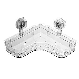 Suction Cup Triangular Wall Mounted Shelf Corner Storage Rack For Bathroom No Drill Durable - Product Image 5